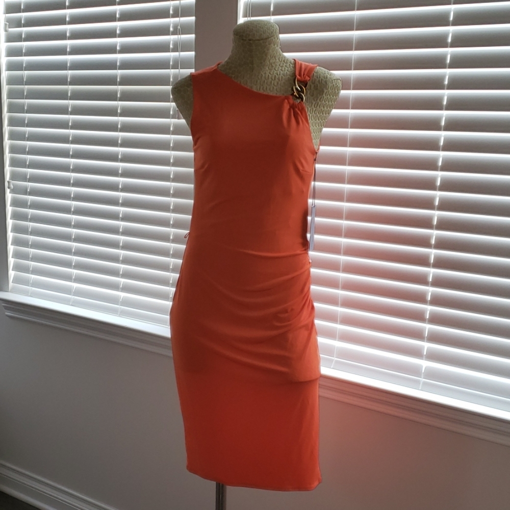 XS Womens Jennifer Lopez orange dress. NWT